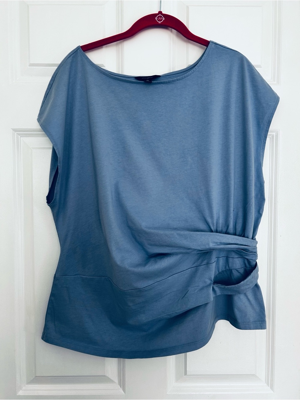 Banana Republic Light Blue Side-Twist Cap Sleeve Top - Picture 3 of 5